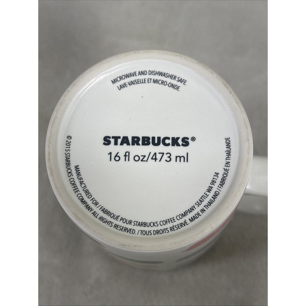 Vintage Starbucks 2016 French Macaroon Ceramic Mug 16oz. Benefits Charity - Picture 8 of 13